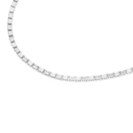 زنجیر نقره سنگین باکسی تراش‌دار مجلسی 131000000083