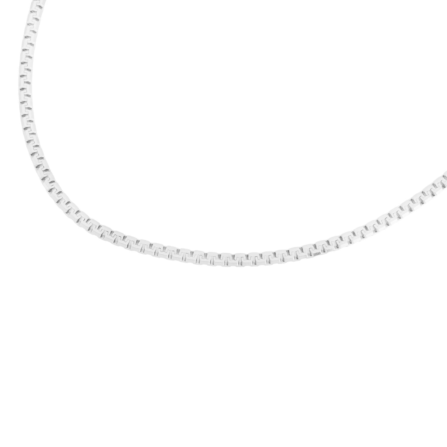 131000000100 27.18 زنجیر نقره بافت مربعی براق شمیم سیلور131000000100 - Image 1