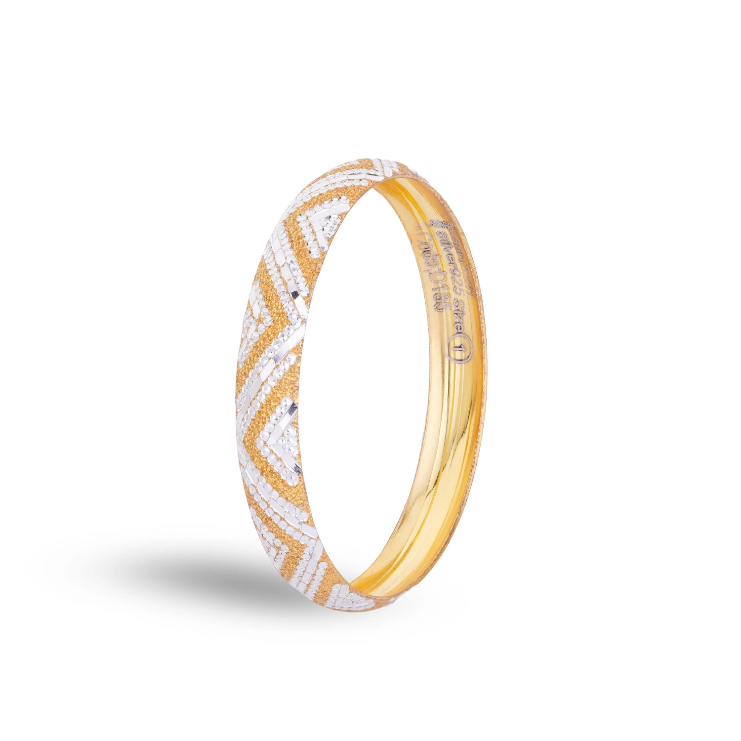 15570 647گرمی 7.19 s1 النگو نقره طلایی 15570 - Image 1