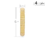 النگو نقره آبکاری طلایی طرح کلاسیک عیار 925 - Image 7
