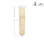 النگو نقره با آبکاری طلایی طراحی مدرن عیار 925 - Image 5