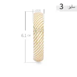 النگو نقره با آبکاری طلایی طراحی مدرن عیار 925 - Image 6