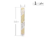 النگو نقره با آبکاری طلایی و طراحی میکروست عیار 925 - Image 6
