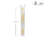 النگو نقره با آبکاری طلایی و طراحی میکروست عیار 925 - Image 8