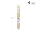 النگو نقره با آبکاری طلایی و طراحی میکروست عیار 925 - Image 9
