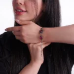 دستبند نقره‌ای با یاقوت قرمز و میکرو زیرکونیا 1015020 - Image 2