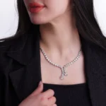 گردنبند نقره گل‌دار مجلسی زنانه شمیم سیلور1015160 - Image 2