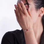 دستبند نقره نگین قرمز ظریف زنانه شمیم سیلور 1000150087 - Image 2