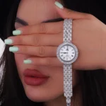 ساعت نقره‌ای با نگین میکروست شمیم سیلور102002 - Image 2