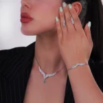 سرویس نقره زنانه نگین سبز شمیم سیلور101592 - Image 2