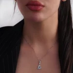 گردنبند نقره طرح زنگوله چشم نظر شمیم سیلور 10708 - Image 2