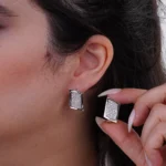 نیم ست نقره هندسی نگین‌دار شمیم سیلور 10150092 - Image 3