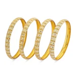 النگو نقره زنانه دو رنگ طرح دانه‌ای مجلسی عیار 925 - Image 4