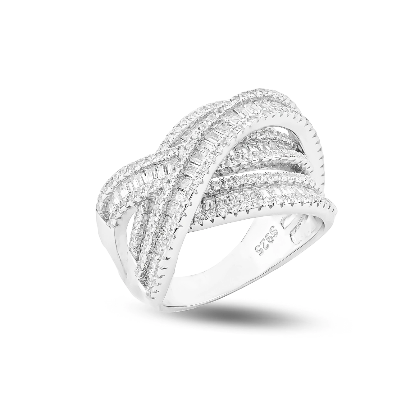 111000022167 8.89g 7.54 copy انگشتر نقره نگیندار چندلایه لوکس شمیم سیلور 111000022167 - Image 1