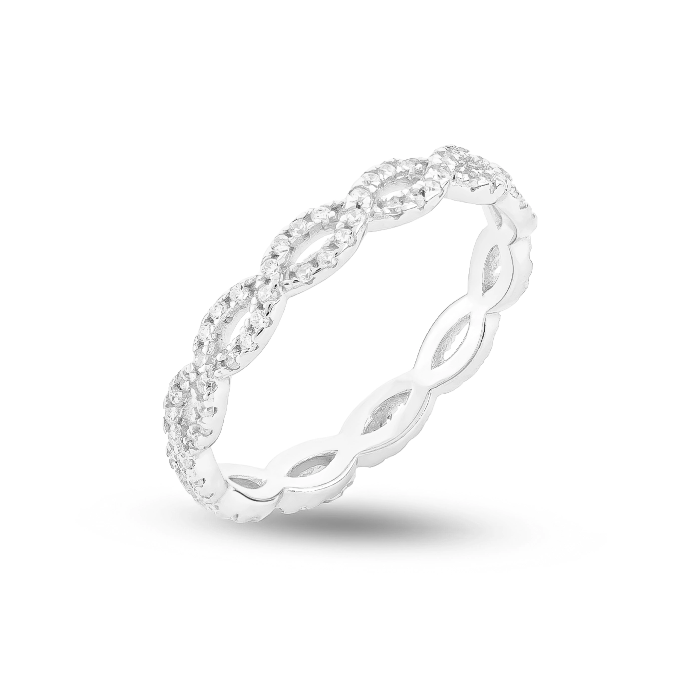 111000022213 1.48 & 1.48 & 1.43g 6.52 copy انگشتر نقره زنانه ظریف طرح زنجیری عیار 925 - Image 1