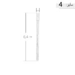 النگو نقره زنانه ظریف طرح تراش مورب عیار 925 - Image 6