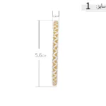 النگو نقره زنانه دو رنگ طرح ضربدری ظریف عیار 925 - Image 5