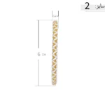النگو نقره زنانه دو رنگ طرح ضربدری ظریف عیار 925 - Image 6