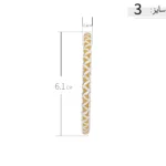النگو نقره زنانه دو رنگ طرح ضربدری ظریف عیار 925 - Image 7