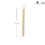 النگو نقره زنانه دو رنگ طرح ضربدری ظریف عیار 925 - Image 8