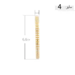 النگو نقره زنانه دو رنگ طرح خطوط منظم ظریف عیار 925 - Image 5
