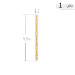 النگو نقره زنانه دو رنگ طرح ضربدری براق عیار 925 - Image 5