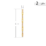 النگو نقره زنانه دو رنگ طرح ضربدری براق عیار 925 - Image 6