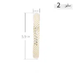 النگو نقره زنانه دو رنگ طرح برجسته لوکس عیار 925 - Image 5