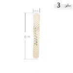 النگو نقره زنانه دو رنگ طرح برجسته لوکس عیار 925 - Image 6