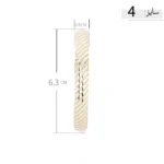 النگو نقره زنانه دو رنگ طرح برجسته لوکس عیار 925 - Image 7