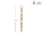 النگو نقره زنانه دو رنگ طرح هندسی ظریف عیار 925 - Image 5