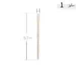 النگو نقره زنانه باریک دو رنگ طرح دانه‌ای عیار 925 - Image 5