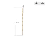 النگو نقره زنانه باریک دو رنگ طرح دانه‌ای عیار 925 - Image 6