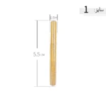 النگو نقره زنانه دو رنگ باریک طرح سه خط عیار 925 - Image 5