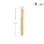 النگو نقره زنانه دو رنگ باریک طرح سه خط عیار 925 - Image 7