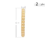 النگو نقره زنانه دو رنگ طرح دانه‌ای مجلسی عیار 925 - Image 6