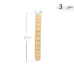 النگو نقره زنانه دو رنگ طرح دانه‌ای مجلسی عیار 925 - Image 7