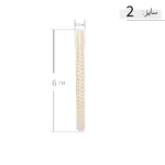 النگو نقره زنانه دو رنگ طرح بافت گرد ظریف عیار 925 - Image 5
