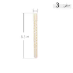 النگو نقره زنانه دو رنگ طرح بافت گرد ظریف عیار 925 - Image 6