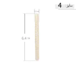 النگو نقره زنانه دو رنگ طرح بافت گرد ظریف عیار 925 - Image 7