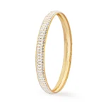 النگو نقره زنانه طلایی طرح بافت جواهری ظریف عیار 925