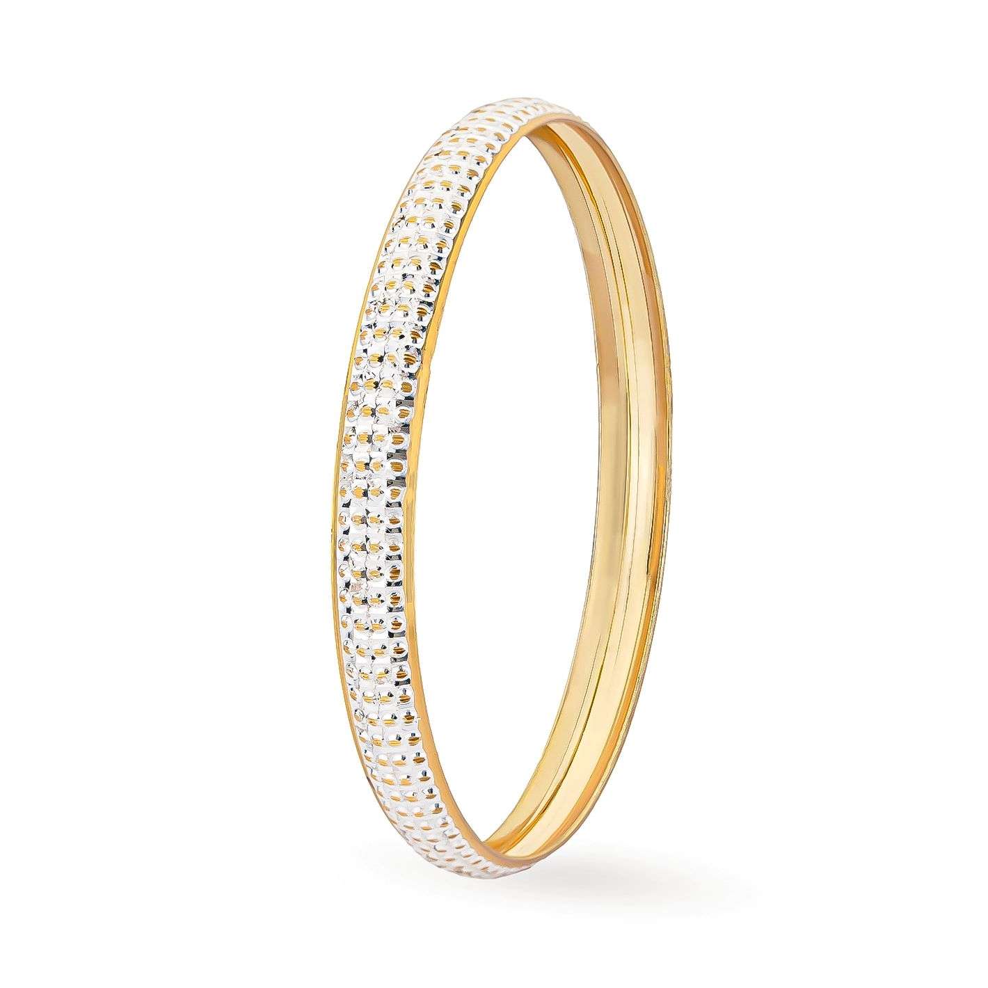 45570 copy النگو نقره زنانه طلایی طرح بافت جواهری ظریف عیار 925 - Image 1