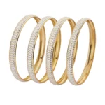 النگو نقره زنانه طلایی طرح بافت جواهری ظریف عیار 925 - Image 2