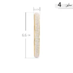 النگو نقره زنانه طلایی طرح بافت جواهری ظریف عیار 925 - Image 8