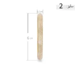 النگو نقره زنانه دو رنگ طرح شیاردار عیار 925 - Image 6