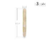 النگو نقره زنانه دو رنگ طرح شیاردار عیار 925 - Image 7