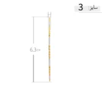 النگو نقره زنانه طرح هارمونی طلایی ظریف عیار 925 - Image 5