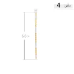 النگو نقره زنانه طرح هارمونی طلایی ظریف عیار 925 - Image 6