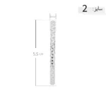 النگو نقره زنانه طرح برش الماسی ظریف عیار 925 - Image 8