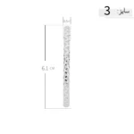 النگو نقره زنانه طرح برش الماسی ظریف عیار 925 - Image 6